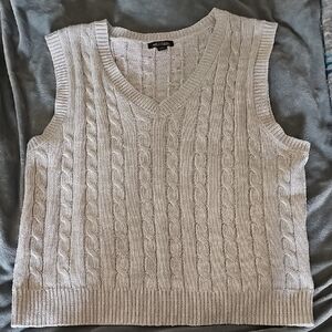 Medium Wild Fable White Knitted Sweater Vest